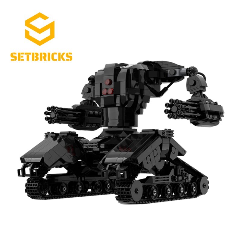 Model Kit Robocop - SETBRICKS MOC Mech Tank Hunter Killer